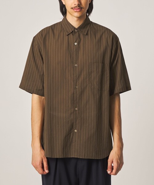 Steven Alan(スティーブンアラン)の「<Steven Alan> AKIHA ストライプ レギュラーカラー ショートスリーブ シャツ(シャツ/ブラウス・メンズ・ホワイト/モカ・XL/L/M/S)」の21枚目の写真
