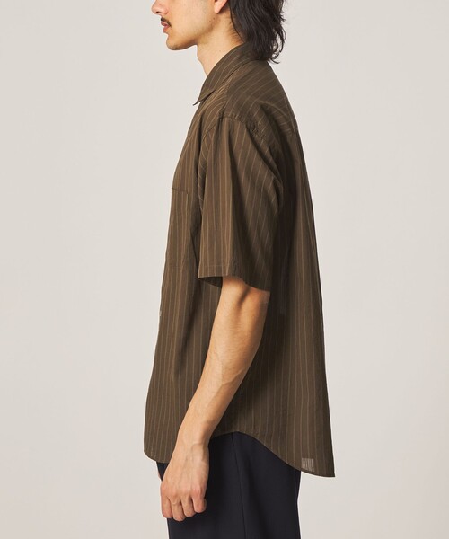 Steven Alan(スティーブンアラン)の「<Steven Alan> AKIHA ストライプ レギュラーカラー ショートスリーブ シャツ(シャツ/ブラウス・メンズ・ホワイト/モカ・XL/L/M/S)」の20枚目の写真