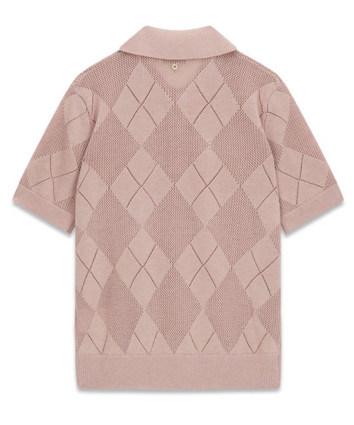 Guess(ゲス)の「MELODY Polo Sweater ポロシャツ ニット 半袖(ポロシャツ・レディース・グレイッシュベージュ/ライトピンク・LARGE/MEDIUM/SMALL/X-SMALL)」の8枚目の写真