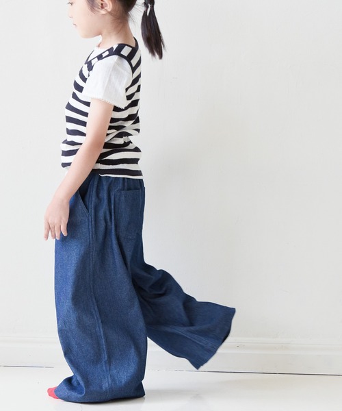 LOWRYS FARM(ローリーズファーム)の「デニムイージーパンツ 683654(デニムパンツ・キッズ・ライトブルー/ブルー/ワンウォッシュ・140cm/130cm/120cm/110cm/150cm)」の3枚目の写真