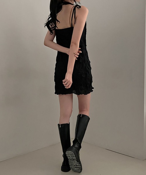 Girly Doll（ガーリードール）の「チョーカー付きワッシャーキャミワンピース（ワンピース・レディース・ブラック/ホワイト・F）」の16枚目の写真
