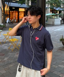 ADAMASTE（アダマスト）の「Skeleton Heart Logo Polo Shirt - スケルトンハートロゴポロシャツ（ポロシャツ）」