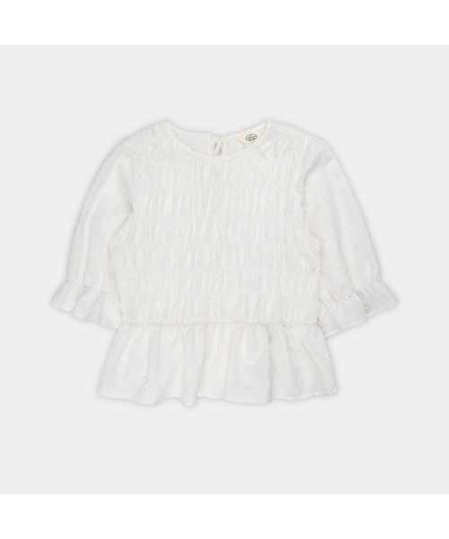 PIGMENT(ピグメント)の「ゴバンシャーリングバックリボンブラウス (KYBL2603037)(シャツ/ブラウス・レディース・ブラック/ホワイト/レッド・FREE)」の1枚目の写真