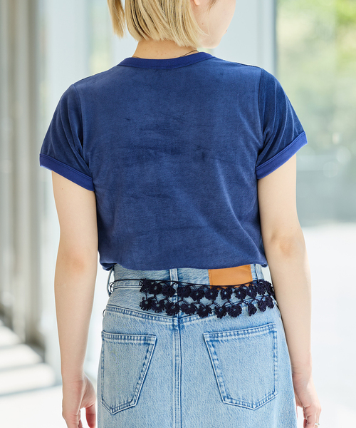IENA LA BOUCLE(イエナラブークル)の「fifi collection フィフィコレクション Velor SS tee 26-16(Tシャツ/カットソー・レディース・ネイビー・FREE)」の16枚目の写真