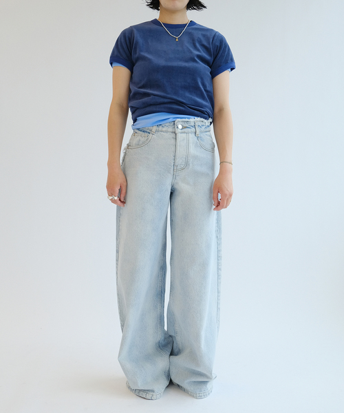 IENA LA BOUCLE(イエナラブークル)の「fifi collection フィフィコレクション Velor SS tee 26-16(Tシャツ/カットソー・レディース・ネイビー・FREE)」の7枚目の写真