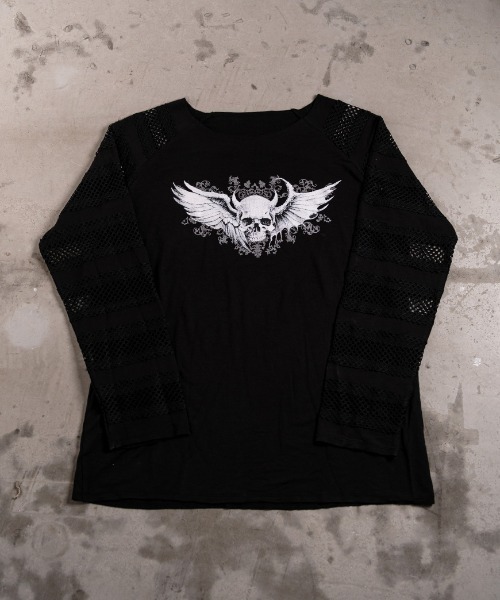 Gamchu(ガムチュ)の「『Gamchu/ガムチュ』守・手・主 切り替えロンTEE(Tシャツ/カットソー・レディース・ブルー/ブラック・FREE)」の20枚目の写真