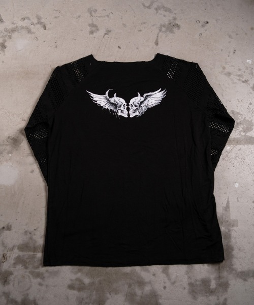 Gamchu(ガムチュ)の「『Gamchu/ガムチュ』守・手・主 切り替えロンTEE(Tシャツ/カットソー・レディース・ブルー/ブラック・FREE)」の21枚目の写真