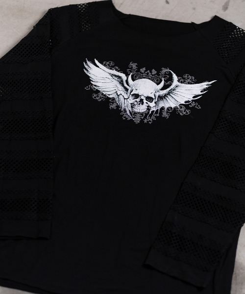 Gamchu(ガムチュ)の「『Gamchu/ガムチュ』守・手・主 切り替えロンTEE(Tシャツ/カットソー・レディース・ブルー/ブラック・FREE)」の22枚目の写真