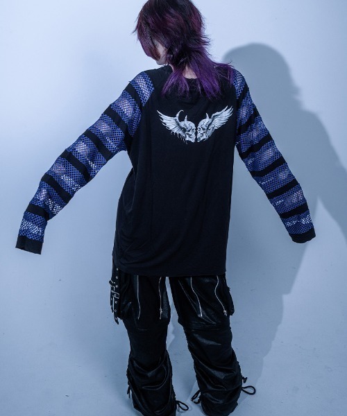 Gamchu(ガムチュ)の「『Gamchu/ガムチュ』守・手・主 切り替えロンTEE(Tシャツ/カットソー・レディース・ブルー/ブラック・FREE)」の17枚目の写真