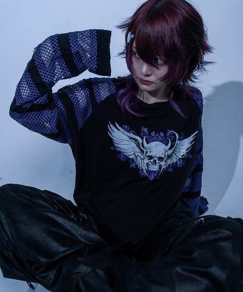 Gamchu(ガムチュ)の「『Gamchu/ガムチュ』守・手・主 切り替えロンTEE(Tシャツ/カットソー・レディース・ブルー/ブラック・FREE)」の19枚目の写真