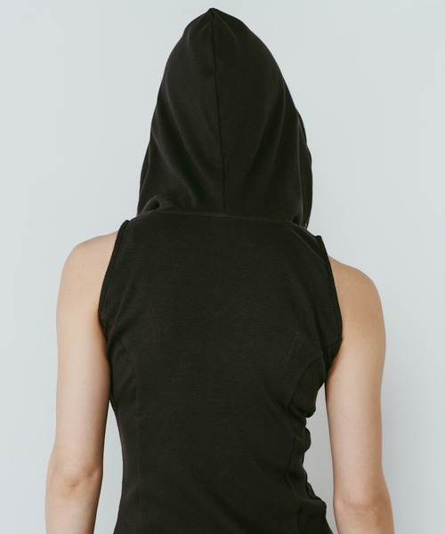 Knuth Marf(クヌースマーフ)の「【Knuth Marf】クヌースマーフ snap-button hoodie(Tシャツ/カットソー・レディース・ネイビー/ホワイト/チャコールグレー・FREE)」の7枚目の写真