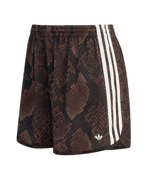 adidas(アディダス)の「adidas SNAKE PRINT SATIN SHORTS / アディダス スネーク プリント サテン ショーツ(その他パンツ・レディース・ブラウン・S/M/L)」の1枚目の写真