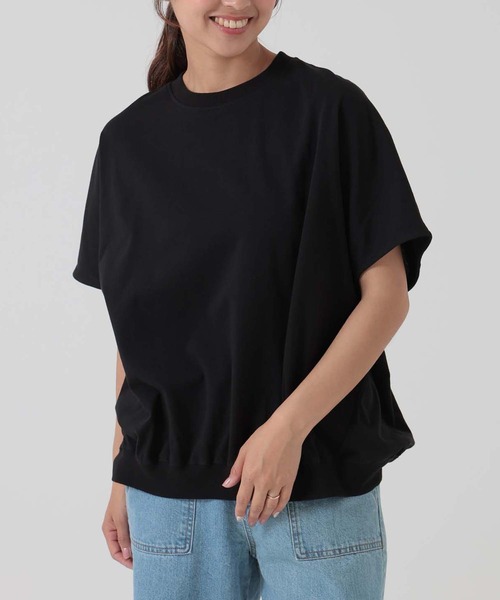 HEART MARKET（ハートマーケット）の「ドルマンギャザープルオーバー（Tシャツ/カットソー・レディース・ブラック/チャコール/ホワイト/ベージュ系・MEDIUM/LARGE/TALL）」の2枚目の写真