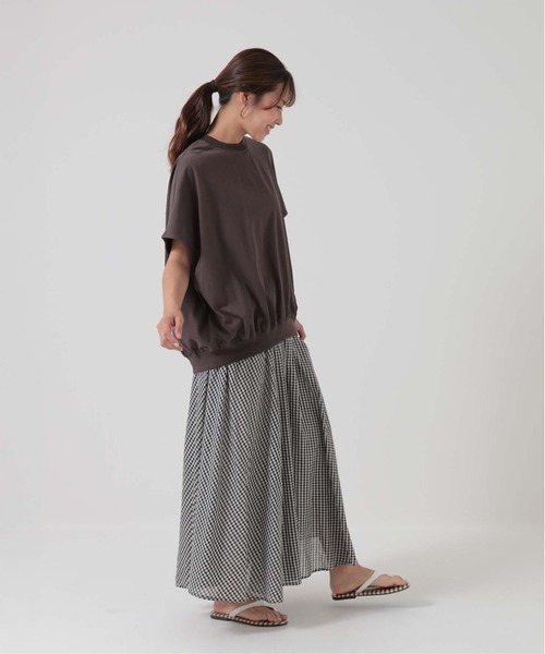 HEART MARKET（ハートマーケット）の「ドルマンギャザープルオーバー（Tシャツ/カットソー・レディース・ブラック/チャコール/ホワイト/ベージュ系・MEDIUM/LARGE/TALL）」の5枚目の写真
