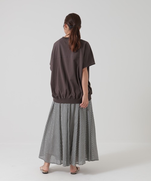 HEART MARKET（ハートマーケット）の「ドルマンギャザープルオーバー（Tシャツ/カットソー・レディース・ブラック/チャコール/ホワイト/ベージュ系・MEDIUM/LARGE/TALL）」の6枚目の写真
