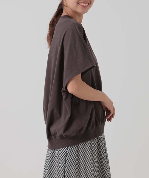 HEART MARKET（ハートマーケット）の「ドルマンギャザープルオーバー（Tシャツ/カットソー・レディース・ブラック/チャコール/ホワイト/ベージュ系・MEDIUM/LARGE/TALL）」の8枚目の写真