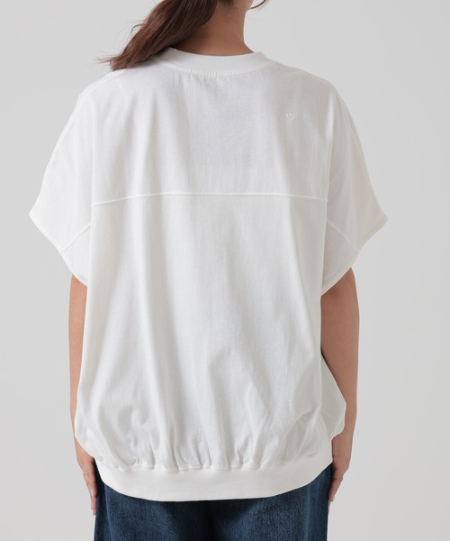 HEART MARKET（ハートマーケット）の「ドルマンギャザープルオーバー（Tシャツ/カットソー・レディース・ブラック/チャコール/ホワイト/ベージュ系・MEDIUM/LARGE/TALL）」の18枚目の写真