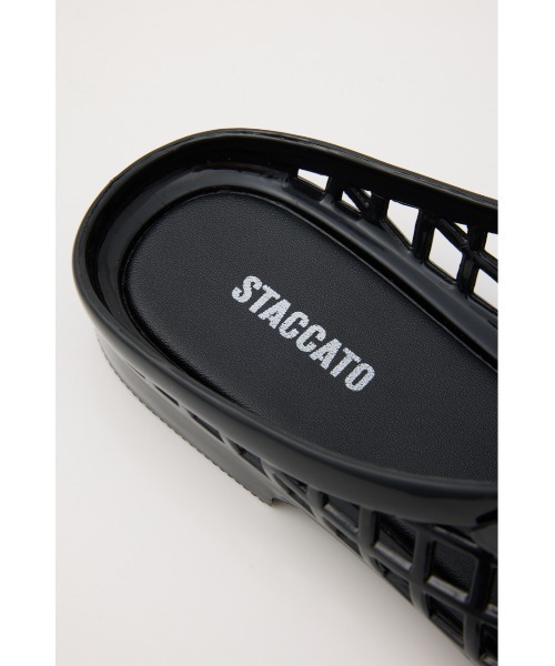 STACCATO(スタッカート)の「【J.】Marina メリージェーンフラットミュール(サンダル・レディース・ブラック/ホワイト・24cm/23.5cm/23cm)」の6枚目の写真
