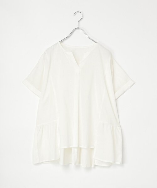 notch.（ノッチ）の「【notch. by KR 】スキッパーサイドギャザーブラウス（シャツ/ブラウス・レディース・ブラック/ネイビー/オフホワイト/ライトブルー・M）」の14枚目の写真