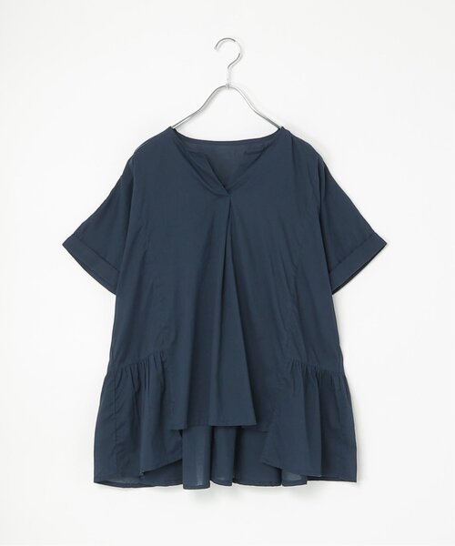 notch.（ノッチ）の「【notch. by KR 】スキッパーサイドギャザーブラウス（シャツ/ブラウス・レディース・ブラック/ネイビー/オフホワイト/ライトブルー・M）」の16枚目の写真