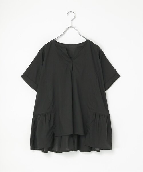 notch.（ノッチ）の「【notch. by KR 】スキッパーサイドギャザーブラウス（シャツ/ブラウス・レディース・ブラック/ネイビー/オフホワイト/ライトブルー・M）」の17枚目の写真