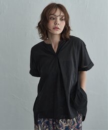 【notch. by KR 】スキッパーサイドギャザーブラウス