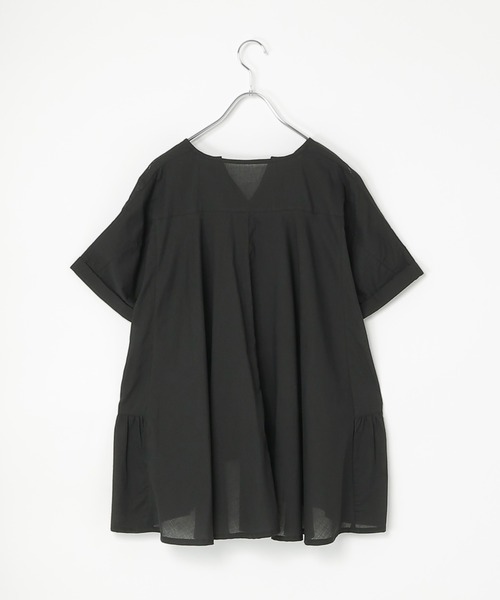 notch.(ノッチ)の「【notch. by KR 】スキッパーサイドギャザーブラウス(シャツ/ブラウス・レディース・ブラック/ネイビー/オフホワイト/ライトブルー・M)」の15枚目の写真