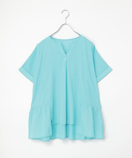 notch.(ノッチ)の「【notch. by KR 】スキッパーサイドギャザーブラウス(シャツ/ブラウス・レディース・ブラック/ネイビー/オフホワイト/ライトブルー・M)」の22枚目の写真