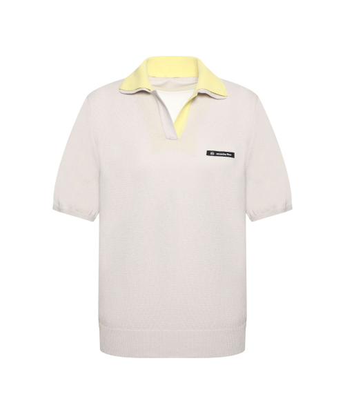 MONDAYFLOW(マンデーフロー)の「ブリーズ配色カラー ニット_ライトグレー(ポロシャツ・レディース・その他・SMALL/MEDIUM)」の2枚目の写真