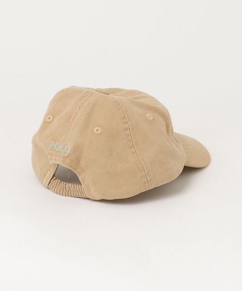 POLO RALPH LAUREN CHILDRENSWEAR(ポロ ラルフ ローレン チルドレンズウェア)の「Polo ベア キャンバス ボール キャップ(キャップ・キッズ・ブラウン系6・12-24M/3/9)」の4枚目の写真