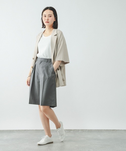 GLOBAL WORK(グローバルワーク)の「ノンストレスリッチショートパンツ/661432(その他パンツ・レディース・グレー系その他/ブラウン系その他・LARGE/MEDIUM)」の13枚目の写真
