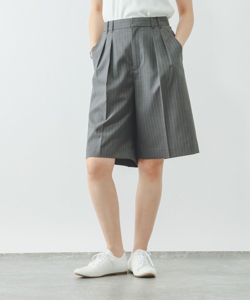 GLOBAL WORK(グローバルワーク)の「ノンストレスリッチショートパンツ/661432(その他パンツ・レディース・グレー系その他/ブラウン系その他・LARGE/MEDIUM)」の9枚目の写真