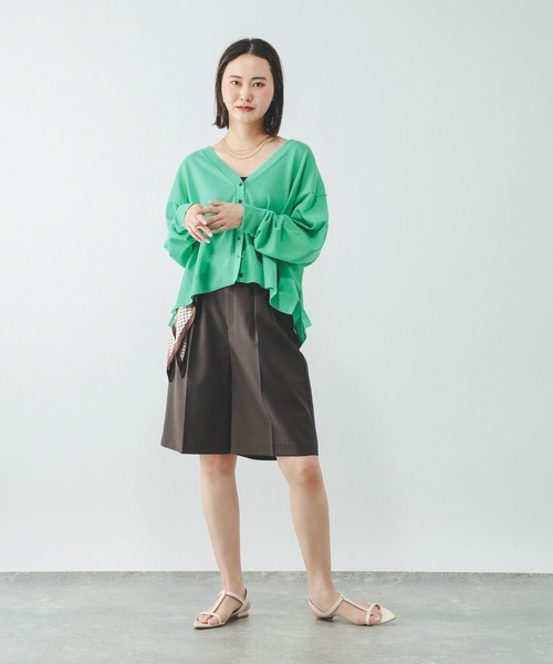 GLOBAL WORK(グローバルワーク)の「ノンストレスリッチショートパンツ/661432(その他パンツ・レディース・グレー系その他/ブラウン系その他・LARGE/MEDIUM)」の12枚目の写真