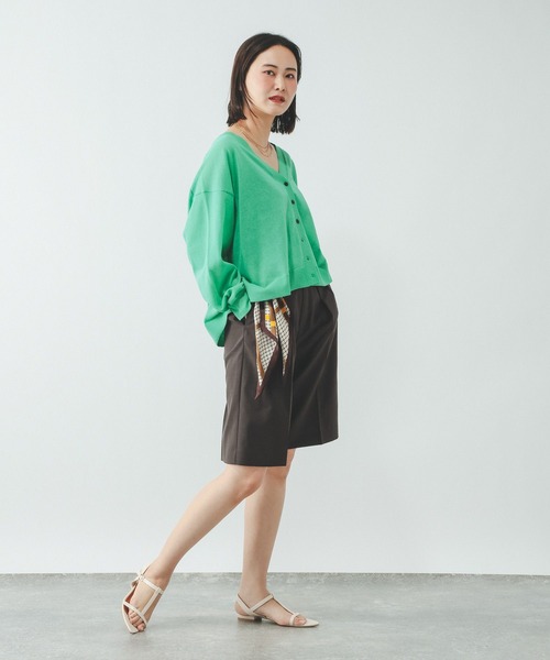 GLOBAL WORK(グローバルワーク)の「ノンストレスリッチショートパンツ/661432(その他パンツ・レディース・グレー系その他/ブラウン系その他・LARGE/MEDIUM)」の3枚目の写真