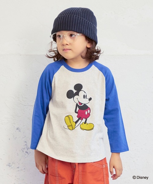 セール】【別注】Disney ミッキーマウス ラグランロンT（Tシャツ