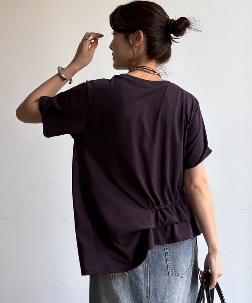 DouDou(ドゥドゥ)の「【WEB限定】アシメタックフリルデザインTEE(Tシャツ/カットソー・レディース・カーキ/オフホワイト/ダークブルー・FREE)」の17枚目の写真