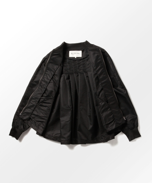 Ray BEAMS(レイビームス)の「Ray BEAMS / バックタック MA-1 ブルゾン(ブルゾン・レディース・ブラック/オリーブ・1/0)」の8枚目の写真