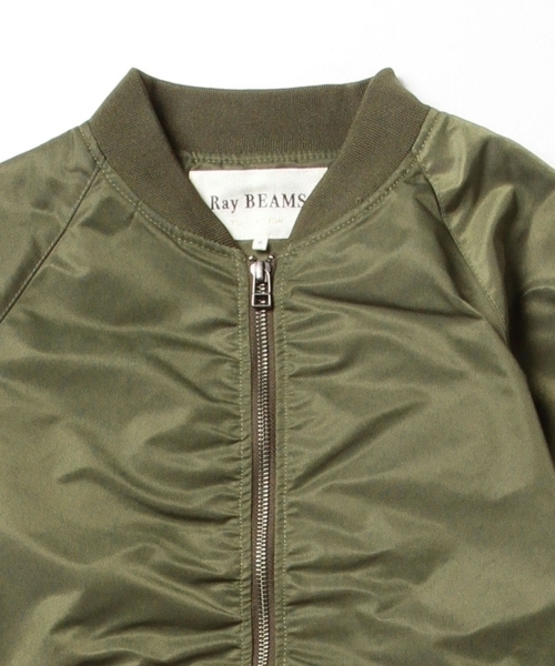 Ray BEAMS(レイビームス)の「Ray BEAMS / バックタック MA-1 ブルゾン(ブルゾン・レディース・ブラック/オリーブ・1/0)」の9枚目の写真