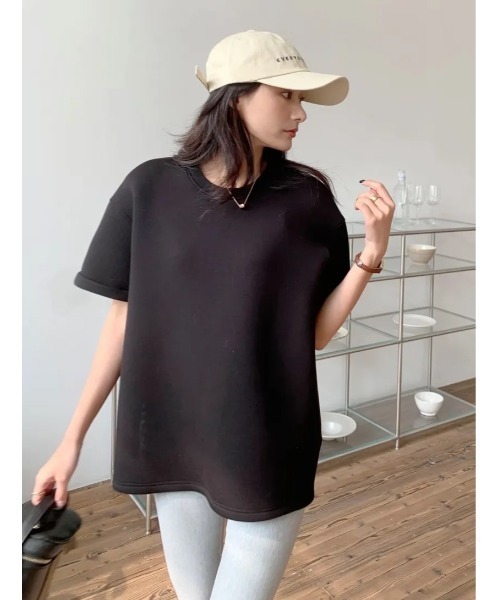 BIRTHDAY BASH(バースデイバッシュ)の「DIVER SWEAT TOPS(ダイバースウェットトップス)(Tシャツ/カットソー・レディース・ブルー/ベージュ/ブラック・FREE)」の1枚目の写真