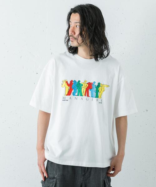 LOTTO(ロット)の「LOTTO K.TERADA MANAGERS T-SHIRTS 1(Tシャツ/カットソー・メンズ・グレー/ホワイト・LARGE/MEDIUM/XX-LARGE/X-LARGE)」の2枚目の写真