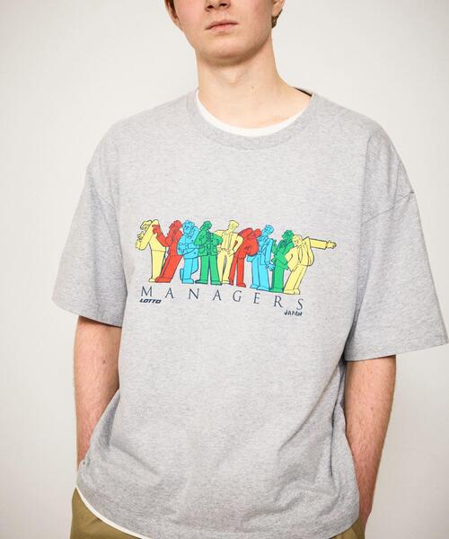 LOTTO(ロット)の「LOTTO K.TERADA MANAGERS T-SHIRTS 1(Tシャツ/カットソー・メンズ・グレー/ホワイト・LARGE/MEDIUM/XX-LARGE/X-LARGE)」の9枚目の写真