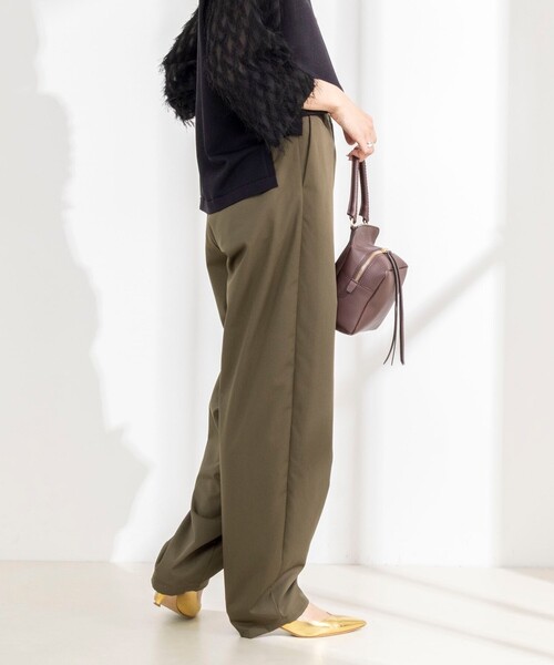 NOLLEY’S(ノーリーズ)の「ウォッシャブルタックバレルチノパンツ(チノパンツ・レディース・カーキ/ベージュ・36/38)」の8枚目の写真