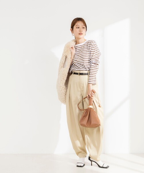 NOLLEY’S(ノーリーズ)の「ウォッシャブルタックバレルチノパンツ(チノパンツ・レディース・カーキ/ベージュ・36/38)」の19枚目の写真