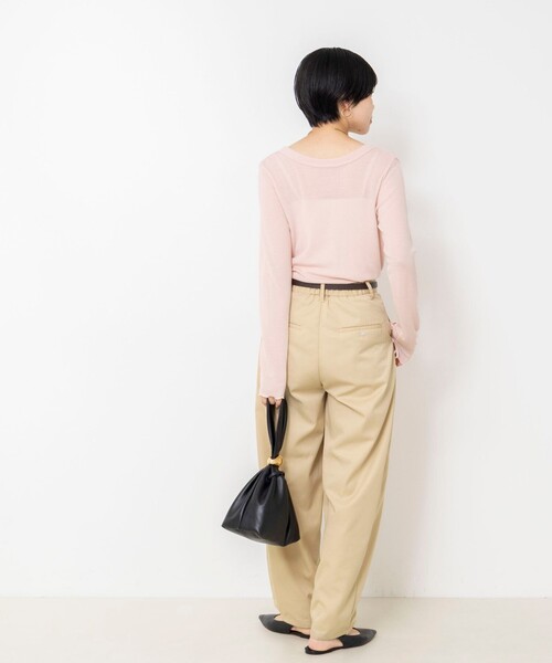 NOLLEY’S（ノーリーズ）の「ウォッシャブルタックバレルチノパンツ（チノパンツ・レディース・カーキ/ベージュ・36/38）」の15枚目の写真