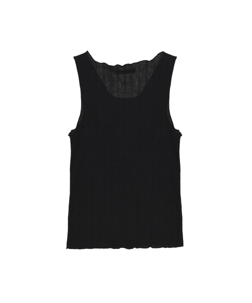 NICK&NICOLE(ニックアンドニコール)の「WAVE BUTTON SLEEVELESS TOP_BLACK(Tシャツ/カットソー・レディース・その他・FREE)」の2枚目の写真