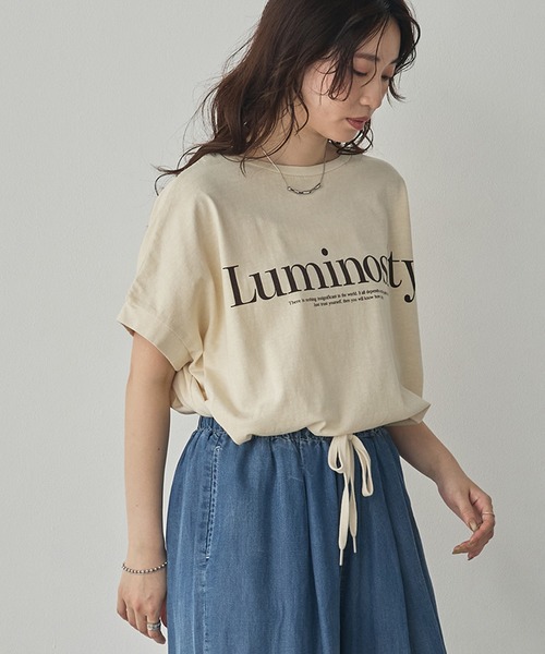 hunch(ハンチ)の「製品染め ピグメント ロゴTシャツ(Tシャツ/カットソー・レディース・チャコール/ライトベージュ/レッド・FREE)」の18枚目の写真
