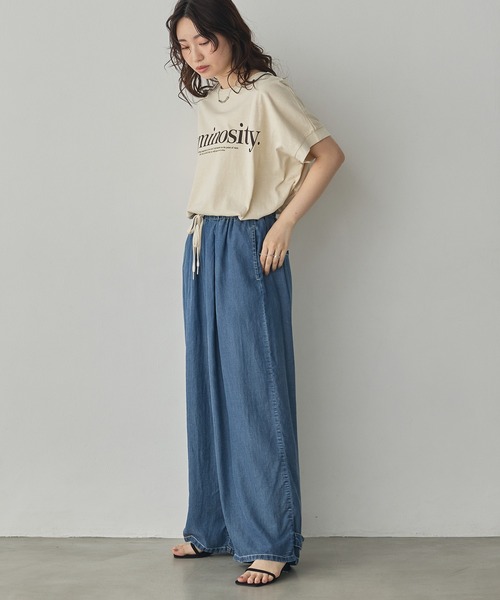 hunch(ハンチ)の「製品染め ピグメント ロゴTシャツ(Tシャツ/カットソー・レディース・チャコール/ライトベージュ/レッド・FREE)」の21枚目の写真