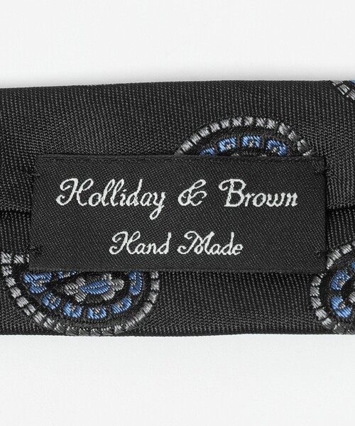 Holliday & Brown（ホリデーアンドブラウン）の「＜Holliday＆Brown＞ペイズリー ジャガード ネクタイ（ネクタイ・メンズ・ブラック・FREE）」の5枚目の写真