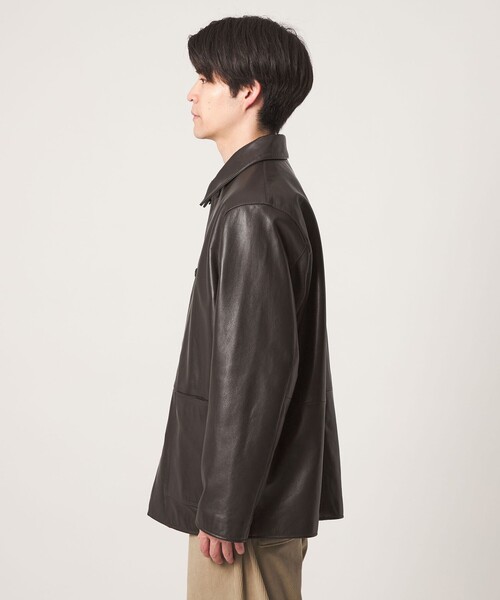 green label relaxing(グリーンレーベルリラクシング)の「ラムレザー カバーオール(カバーオール・メンズ・ブラック/ダークブラウン・M/L)」の16枚目の写真