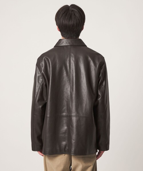 green label relaxing(グリーンレーベルリラクシング)の「ラムレザー カバーオール(カバーオール・メンズ・ブラック/ダークブラウン・M/L)」の17枚目の写真